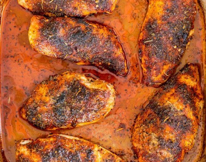 Baked Chicken Breasts with Red Pepper Flakes