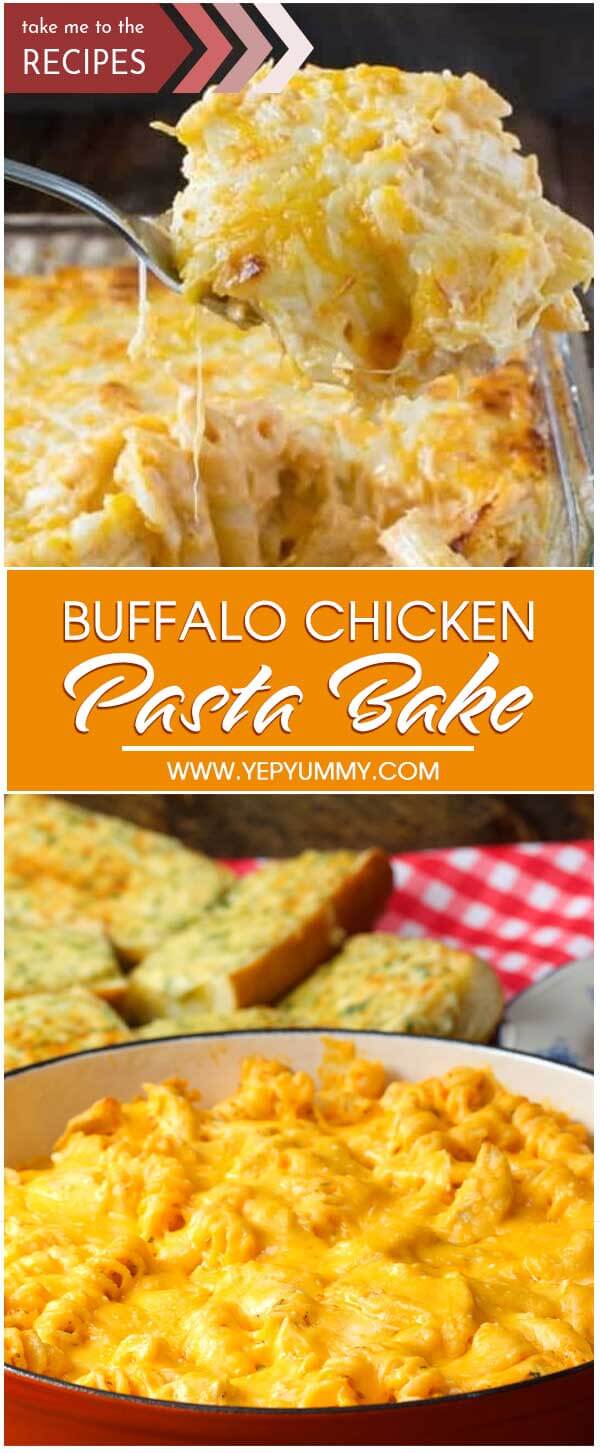 Buffalo Chicken Pasta Bake