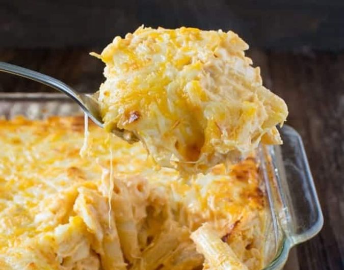 Buffalo Chicken Pasta Bake