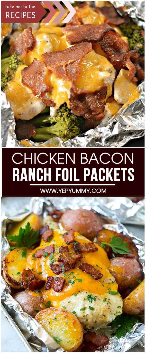Chicken Bacon Ranch Foil Packets