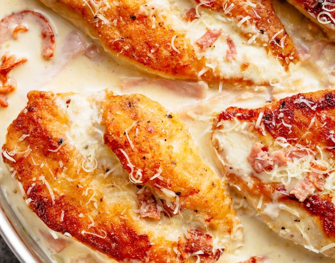 Creamy Parmesan Carbonara Chicken
