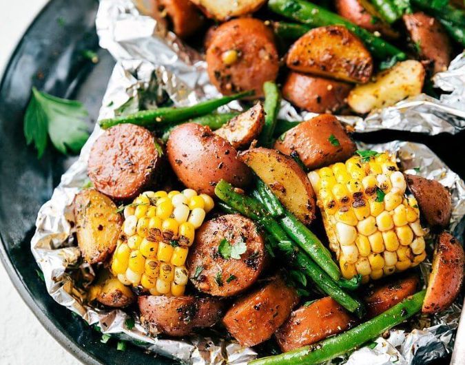 Foil Pack Sausage and Veggies