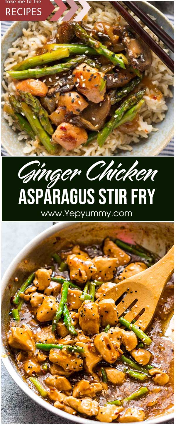 Ginger Chicken Asparagus Stir Fry