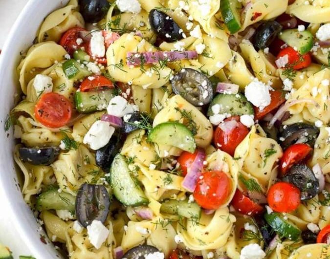 Greek Tortellini Pasta Salad