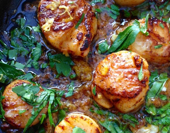 Healthy Garlic Scallops