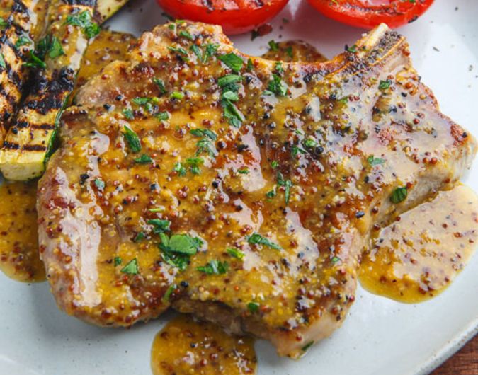 Honey Mustard Grilled Pork Chop
