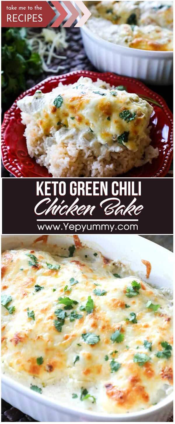 Keto Green Chili Chicken Bake