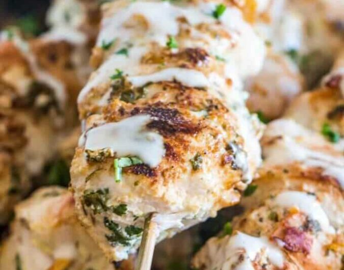 Keto Italian Chicken Skewers