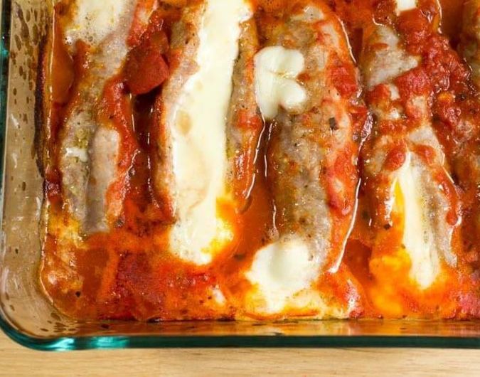 Keto Stuffed Italian Sausage
