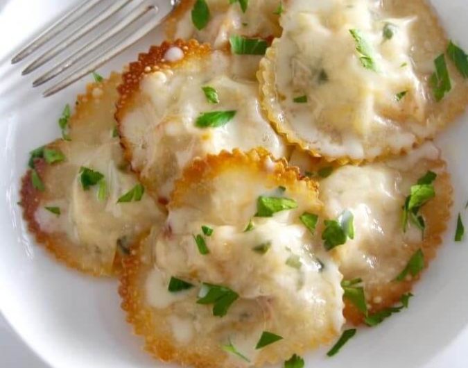 Lobster Ravioli in a Lemon Butter Cream Sauce