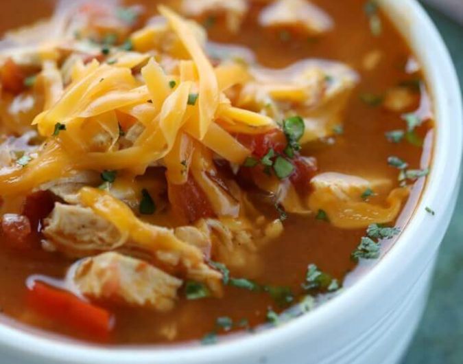 Low-carb Crock Pot Chicken Fajita Soup
