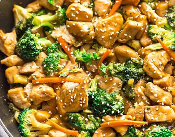 One Pot Keto Sesame Chicken and Broccoli