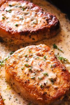 Pork Chops in Creamy White Wine Sauce - Easy And Delicious Pork Recipes For Your Daily Meal