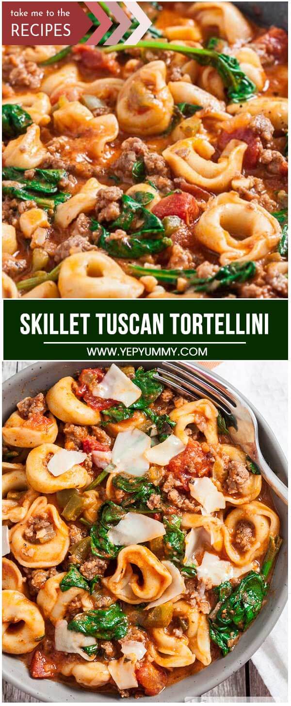 Skillet Tuscan Tortellini