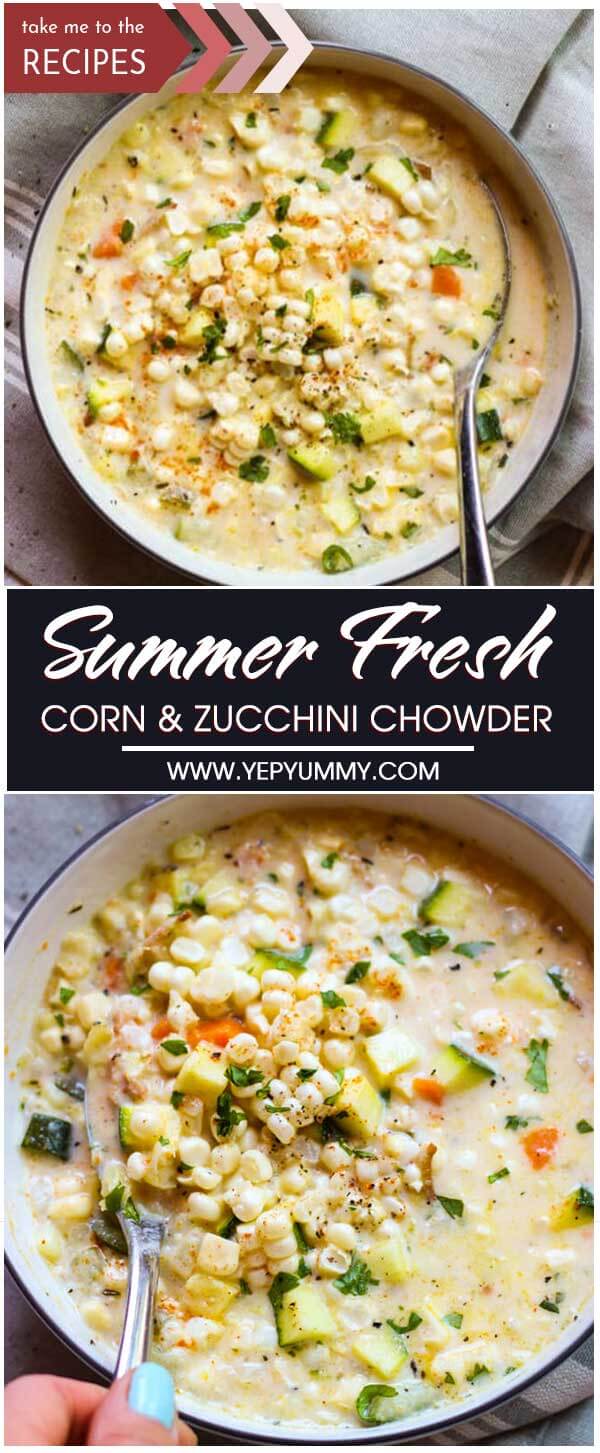 Summer Fresh Corn and Zucchini Chowder