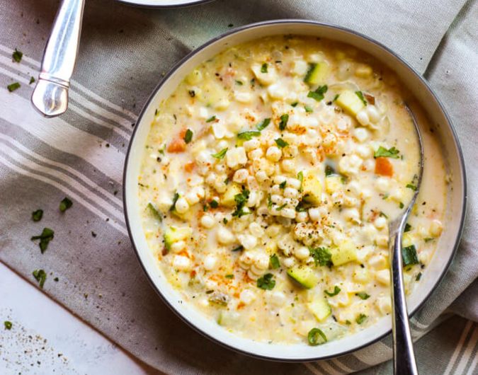 Summer Fresh Corn and Zucchini Chowder