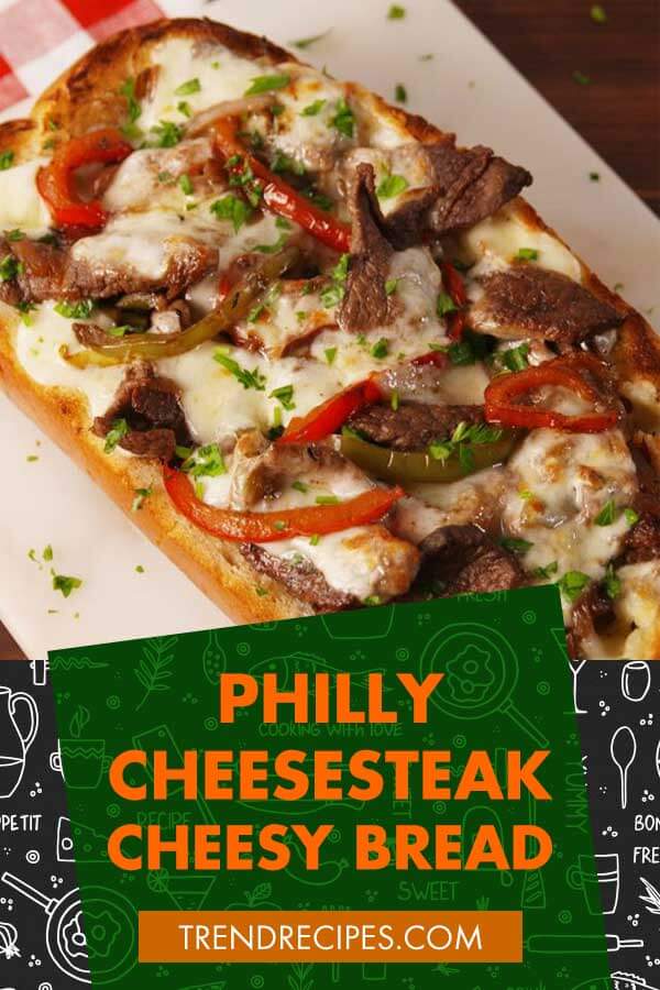 Philly Cheesesteak Cheesy Bread