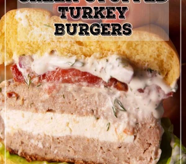 Greek Stuffed Turkey Burgers